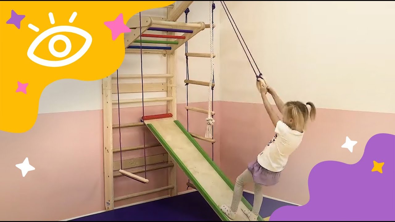 BEST Indoor jungle gym! Swedish wall for the whole family! Indoor playground and Kids climber!