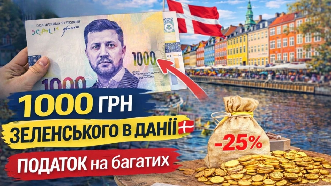 1000грн Зеленського в Данії 🇩🇰