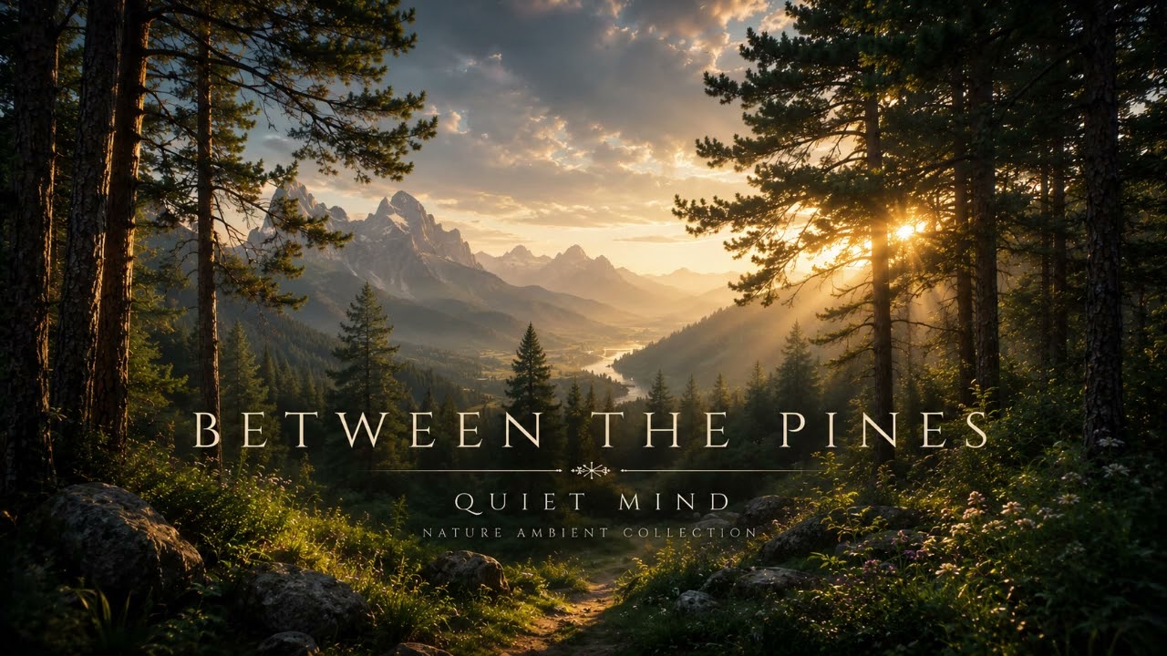 Quiet Mind -Between the Pines 🌲 Cinematic Nature Ambient | Relaxing Music for Focus & Inner Peace