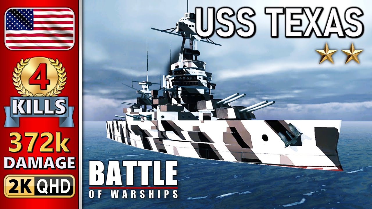 BATTLE OF WARSHIPS ⚓ TEXAS : 4 KILLS - 372k DAMAGE 💥
