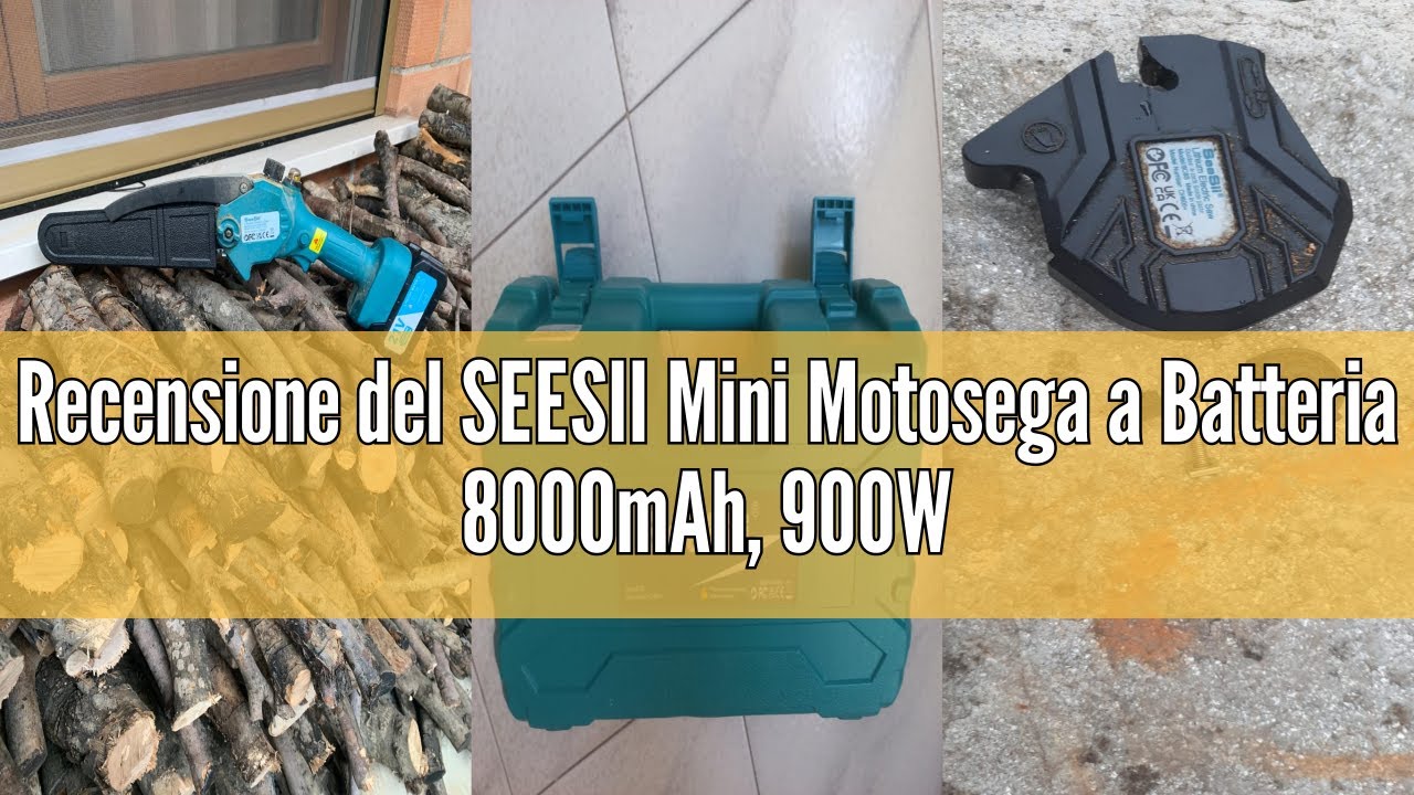Recensione del SEESII Mini Motosega a Batteria 8000mAh, 900W 6 Pollici Motosega Elettrica per Potatu