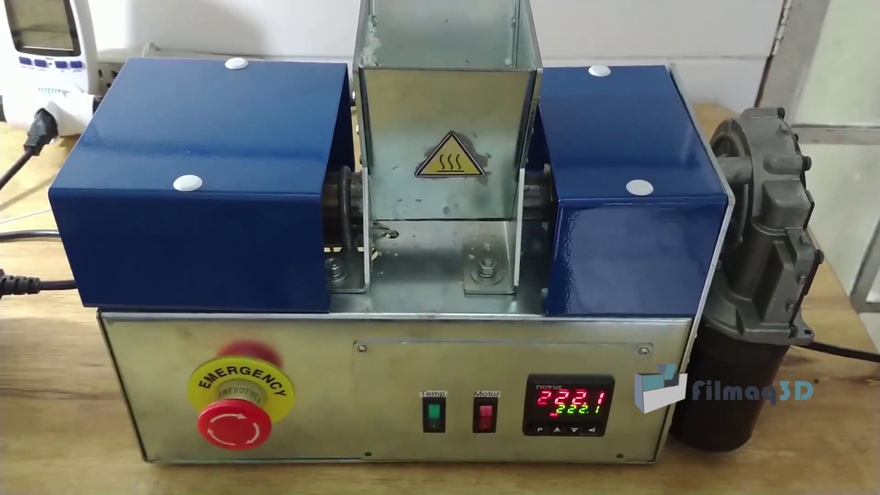 Sistema de extrusão Filmaq3D para produção de filamentos