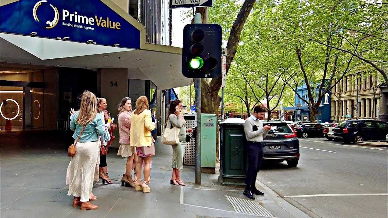 Australia | Walking In Melbourne CBD | From Queen Street To Flinders Street | City Street Ambience