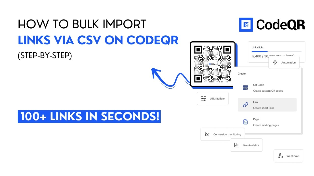 How to Bulk Import Links via CSV on CodeQR (Step-by-Step)