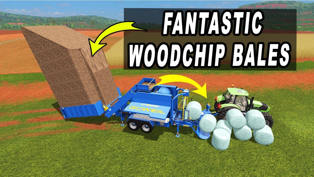 Farming Simulator 17: FANTASTIC WOODCHIP BALES; +1000 METERS POPLAR CUTTER !