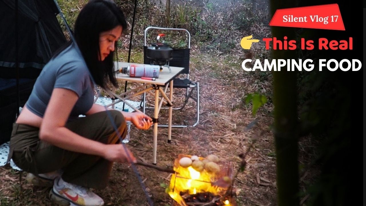 Solo Camping Food | Overnight by the Lake — Fishing, Roasted Potatoes & Quiet Morning Coffee