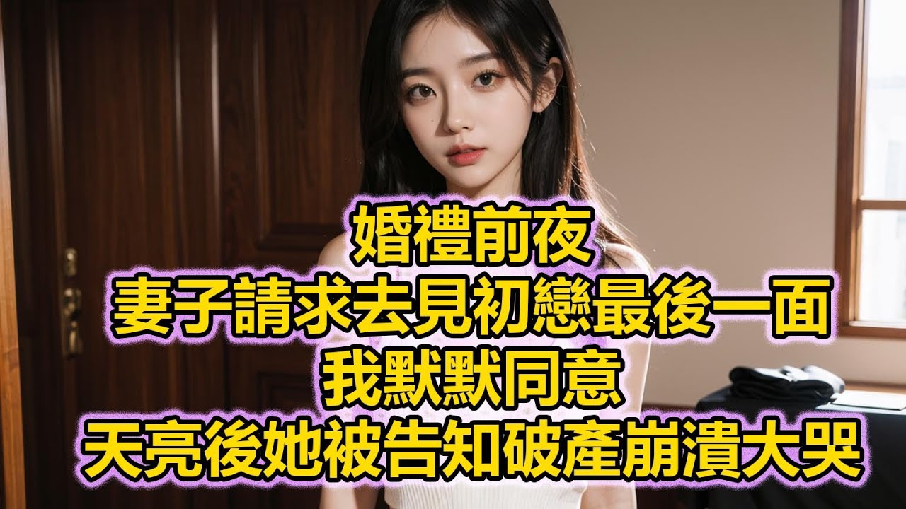 婚禮前夜，妻子請求去見初戀最後一面，我默默同意，天亮後她被告知破產崩潰大哭