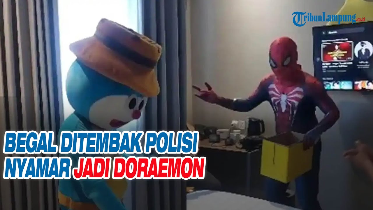 Awal Mula 2 Polisi Tembak Begal Kawakan, Nyamar Jadi Doraemon dan Spiderman