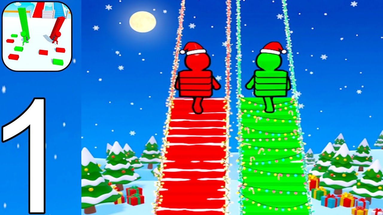 Bridge Race - Gameplay Walkthrough Part 1 Tutorial NEW Mobile Game (Android,ios)