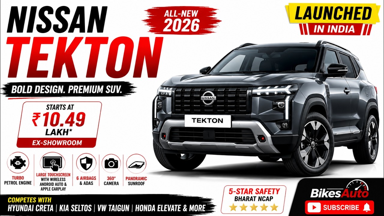 Nissan Tekton 2026 Launched in India | Price, Features, Mileage, Engine  #automobile