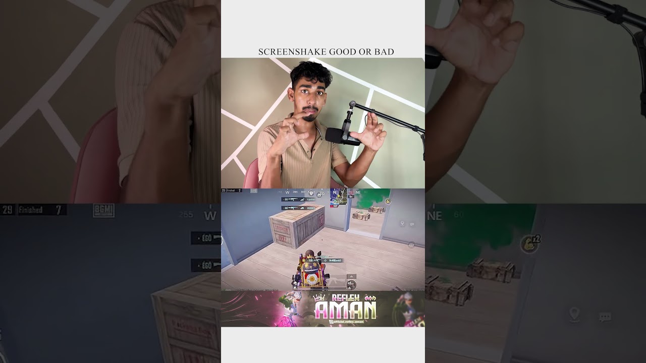 Screenshake Good Or Bad ⁉️ | By Reflex Aman #bgmi #shorts #pubg