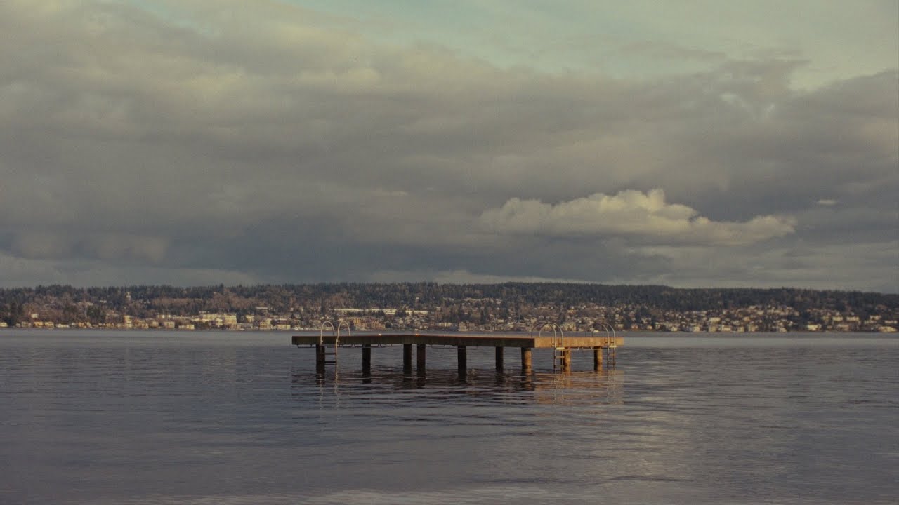 the lake.