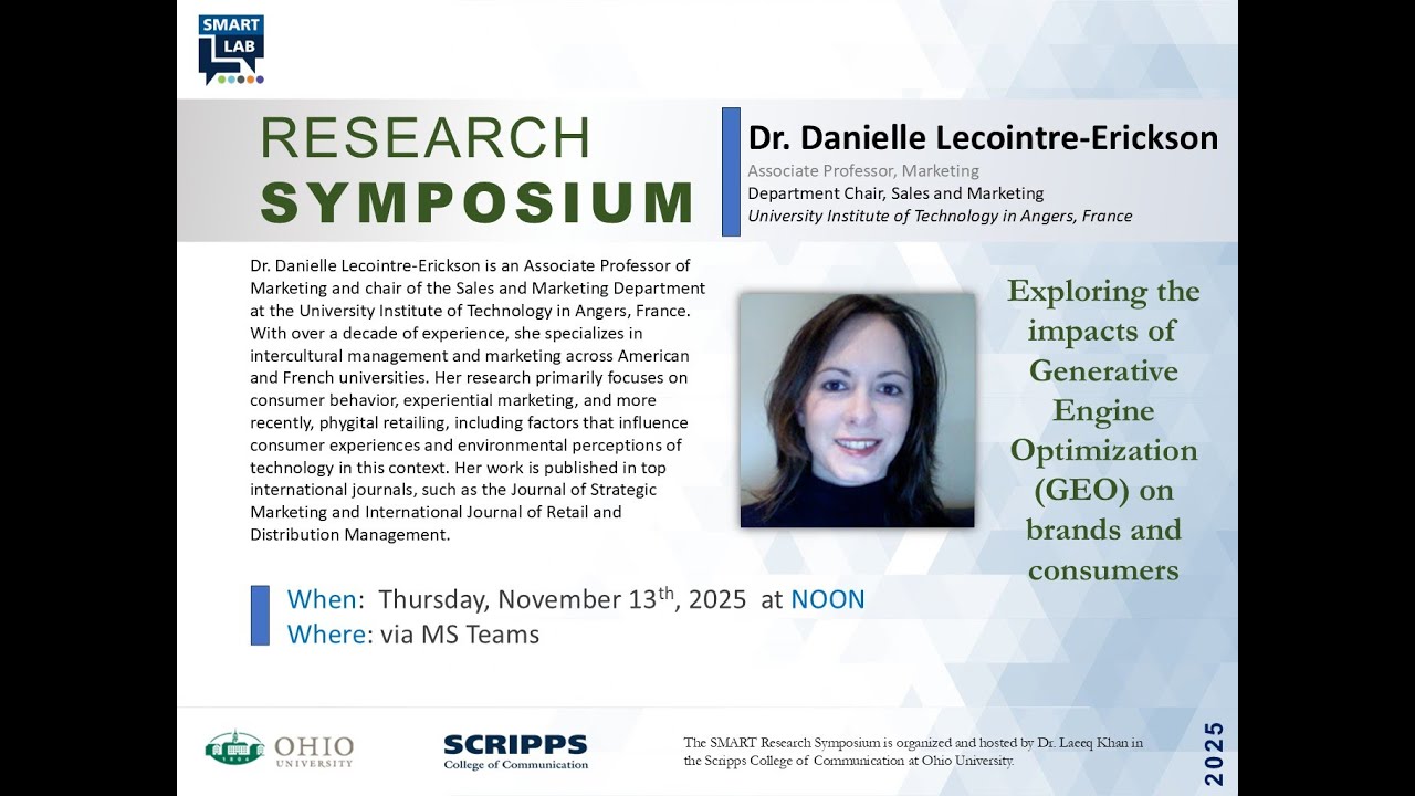 SMART Research Symposium - Dr. Danielle Lecointre-Erickson