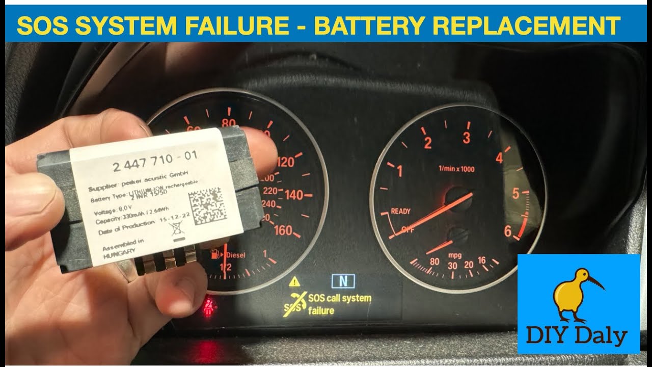 BMW X1 SOS Call system failure - Battery replacement