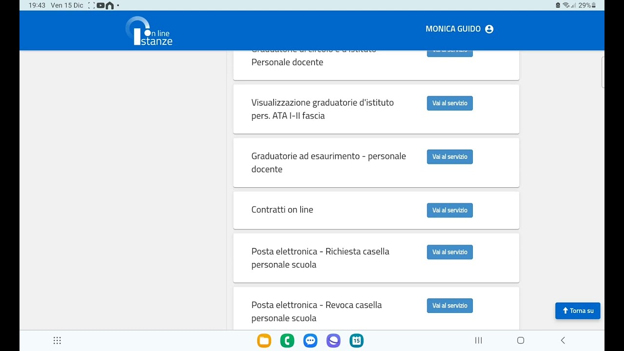 Richiesta di creazione della casella di posta elettronica istituzionale per il personale scuola