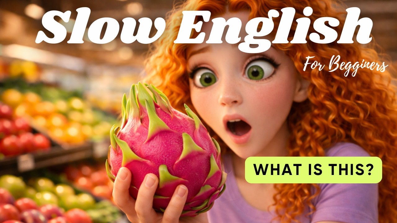 I Didn’t Know What This Fruit Was | Grocery Shopping | Easy English Listening (A1–A2)