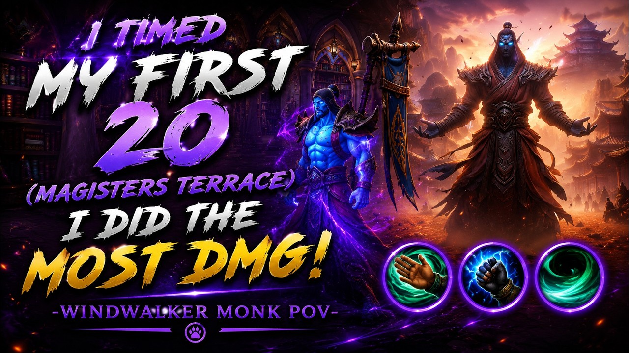 FIRST +20 Timed & I Did MOST DMG! (Windwalker Monk POV) - Midnight Season 1