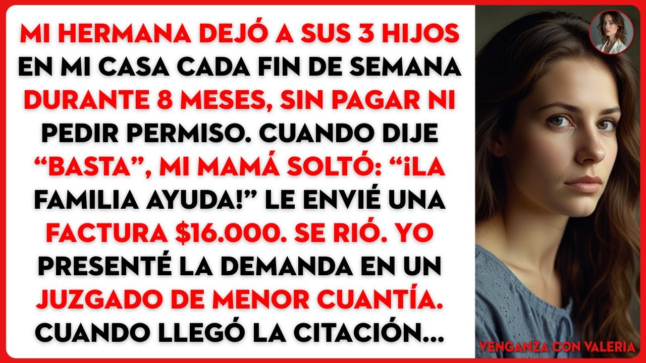 Mi hermana dejó a sus 3 hijos en mi casa cada fin de semana durante 8 meses, sin pagar ni pedir...