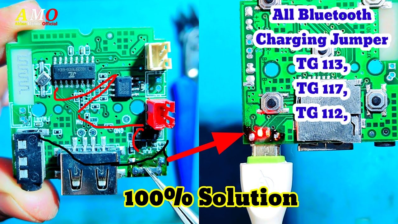 Bluetooth Speaker Charging Jumper TG113 Charging Problem TG117 Charging Jumper TG112  Fix Charging