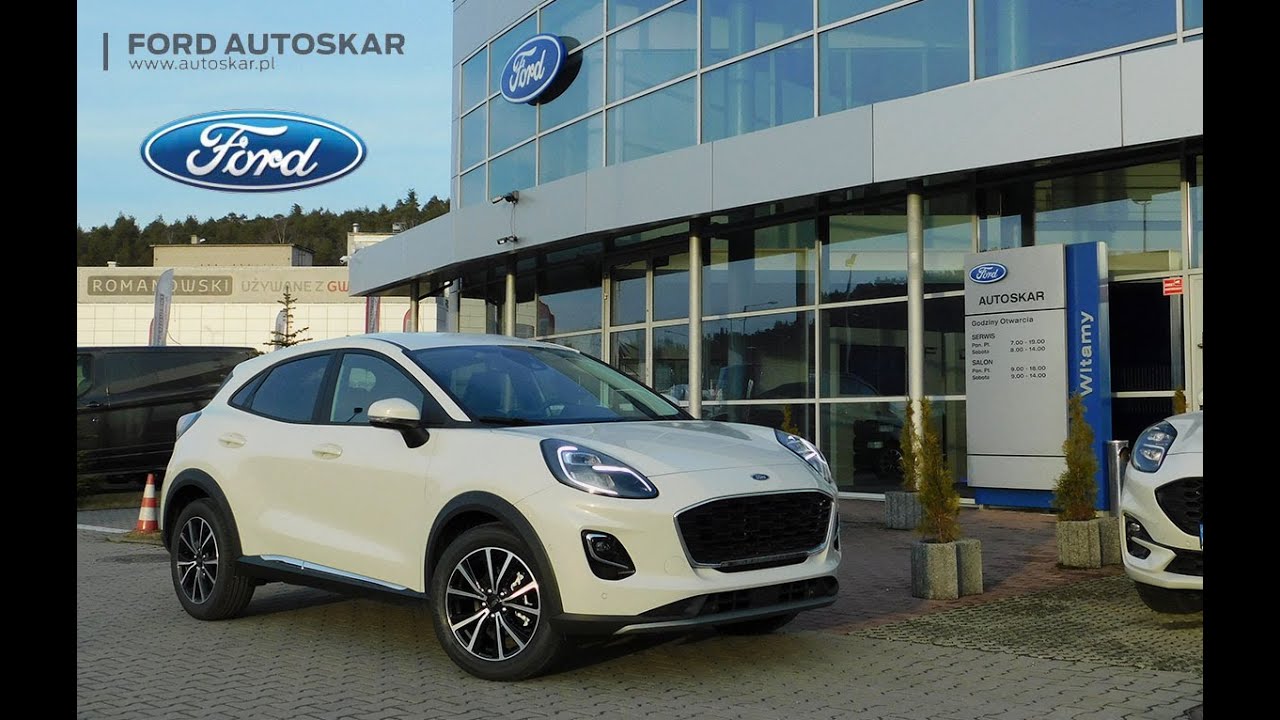 Ford Puma 2020 Titanium 1.0 EcoBoost 125KM M6 Metropolis White prezentacja auta Ford Autoskar Kielce