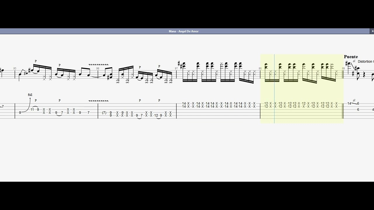 Mana   Angel De Amor GUITAR TAB