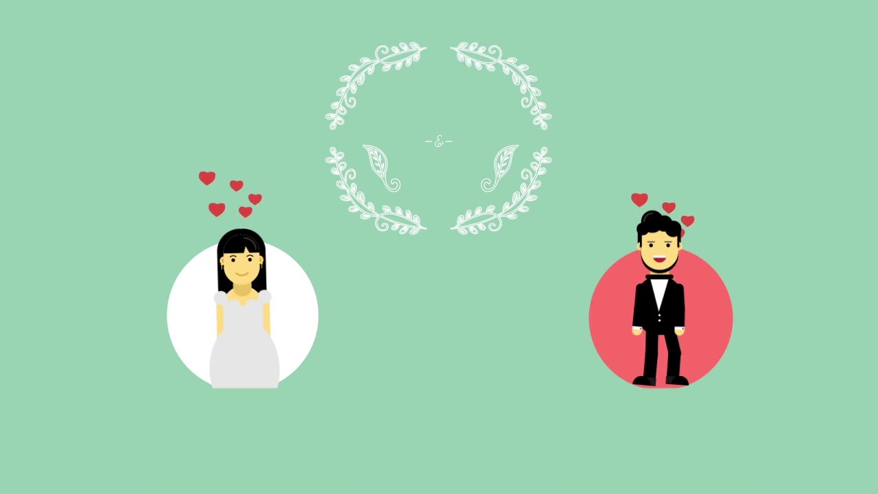 Wedding Invitation Motion Graphic | Animated Wedding video 19 | Free & Blank