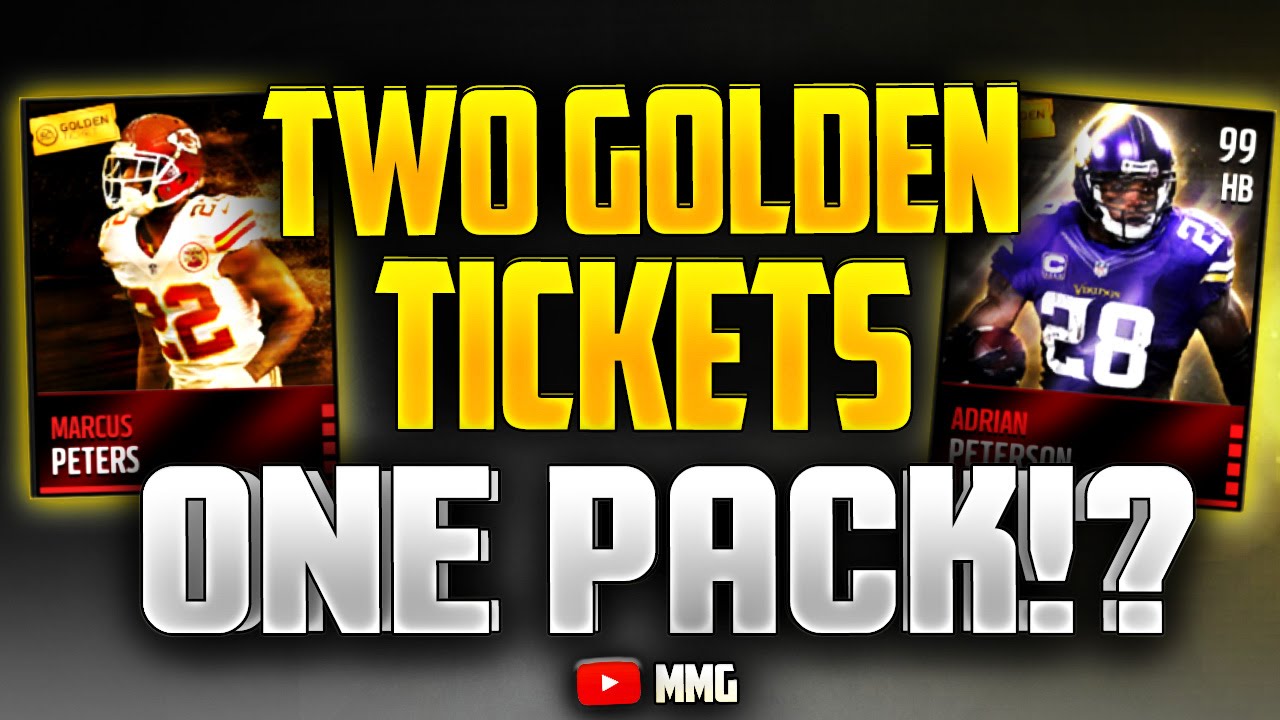 The Single Greatest Pack Ever. TWO Golden Tickets in ONE Pack! Madden Mobile 16