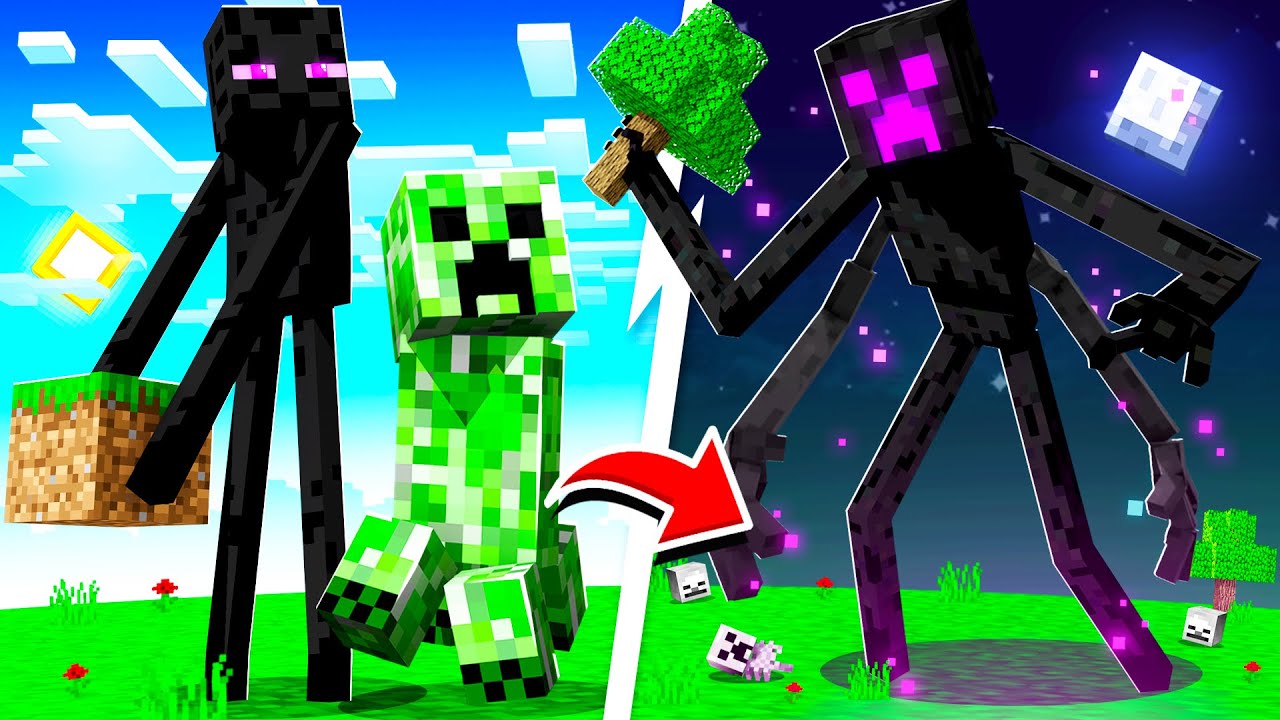 Я соединил мобов из Minecraft, а затем сразился с ними!