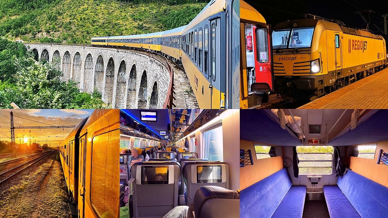 Regiojet Party Train Prague - Split, Croatia in Couchette Sleeping Car - part 1: Praha  - Gyékényes