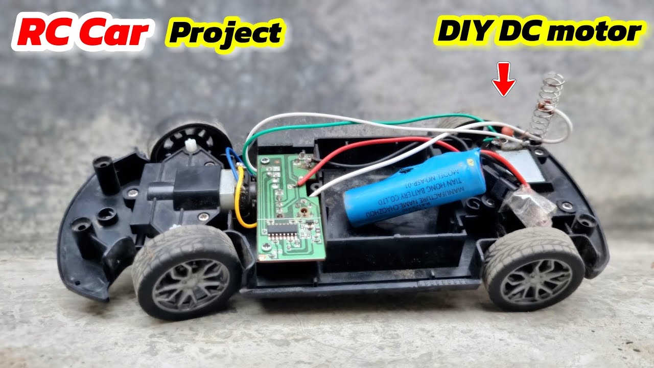 How To Make DIY Rc car With DIY DC motor 
