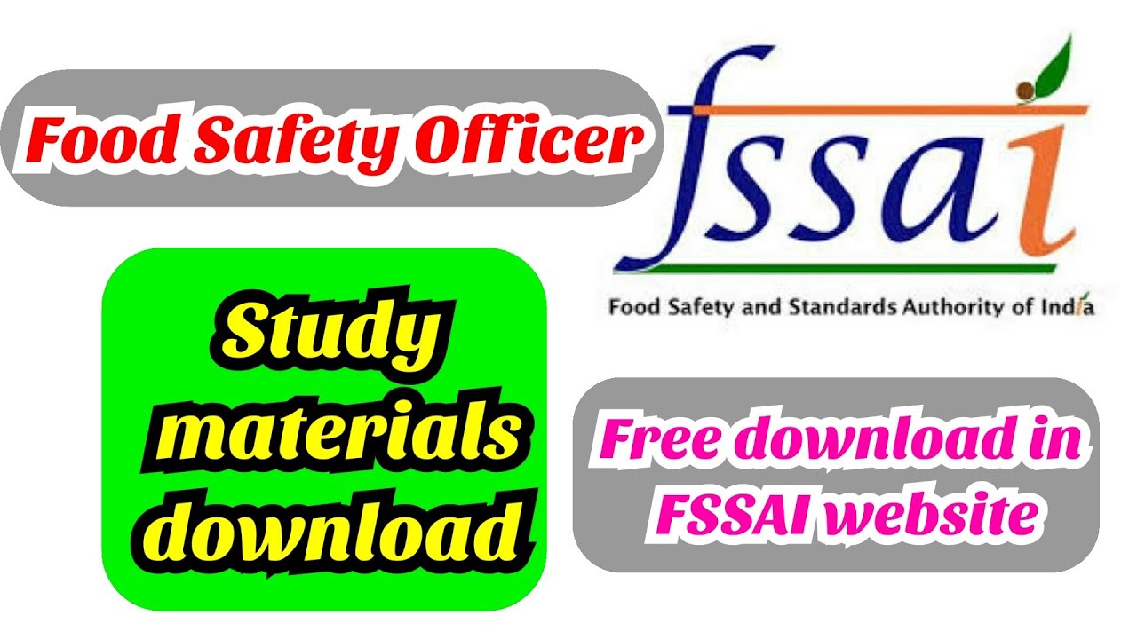 Food Safety Officer Study materials download | FSSAI & MRB FSO study materials |