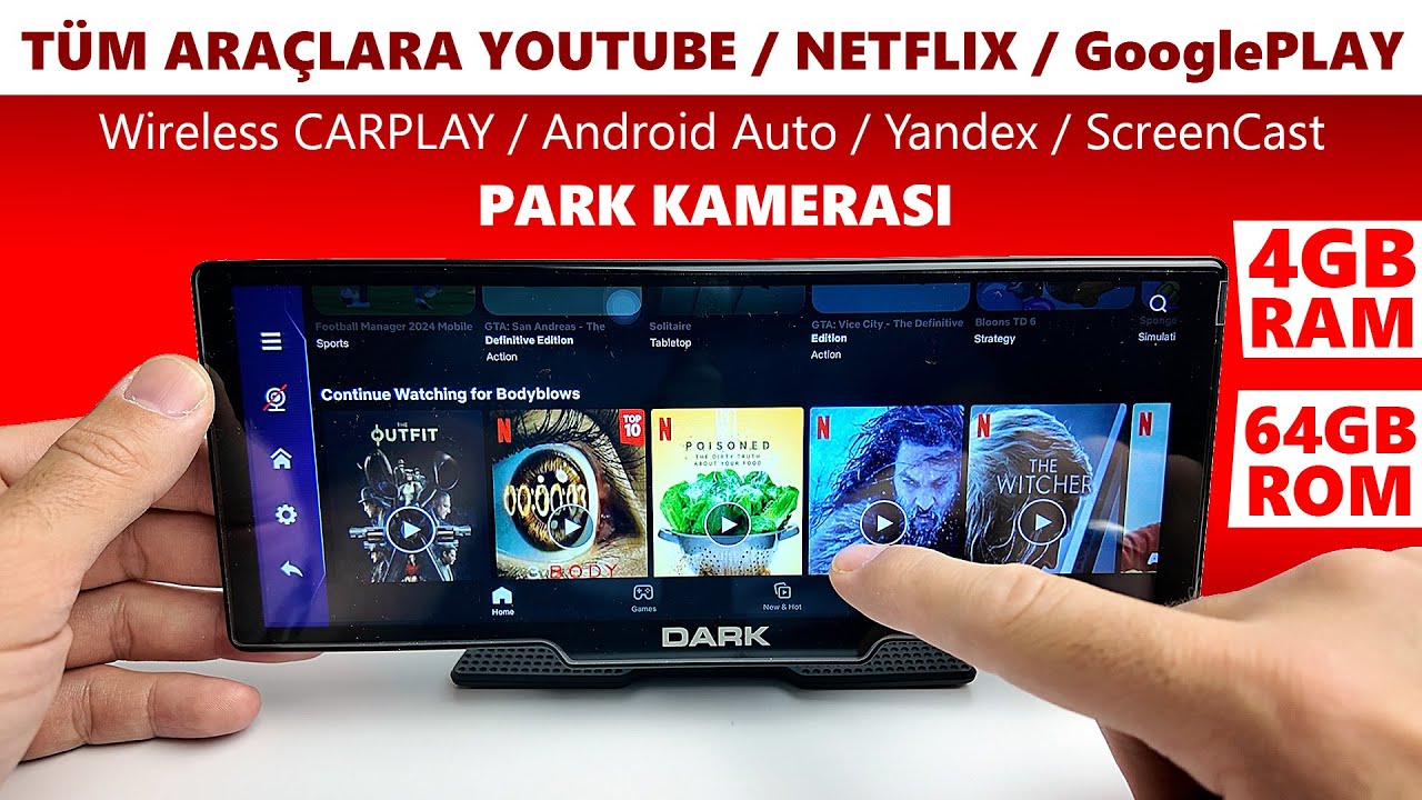 Tüm Araçlarla Uyumlu Full Android 8 Çekirdek 4GB/64GB Carplay Android Auto Park Kamerası
