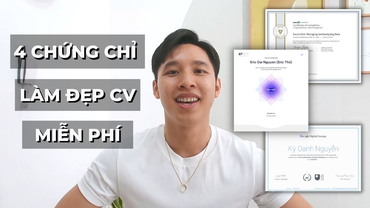 4 chứng chỉ miễn phí làm đẹp CV