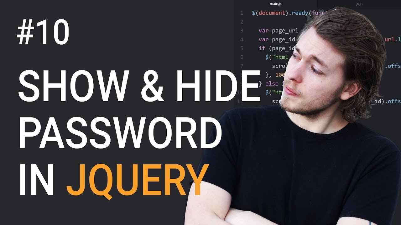 10: How to Show Password In Input Using jQuery | jQuery Tutorial | Learn jQuery | jQuery Library