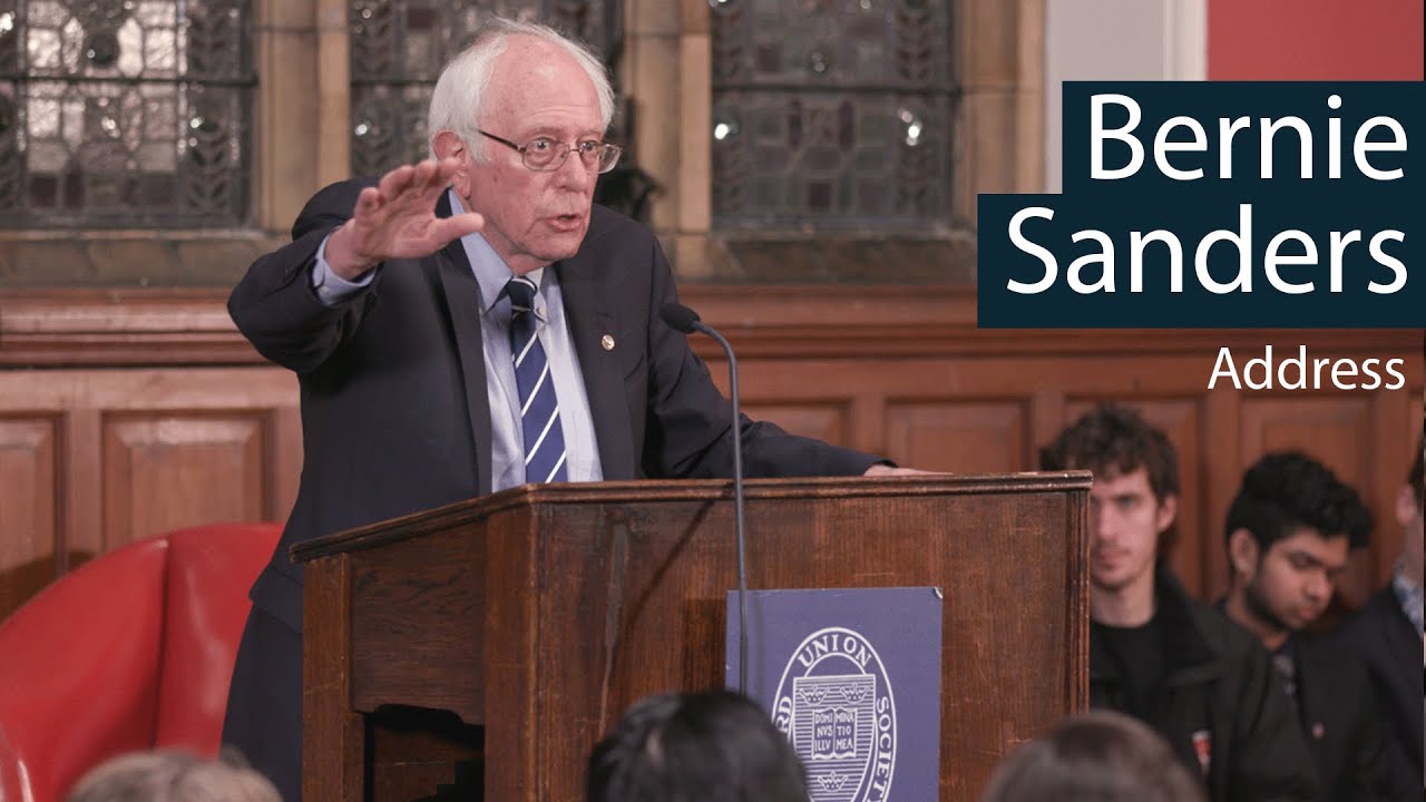 Bernie Sanders addresses Oxford University