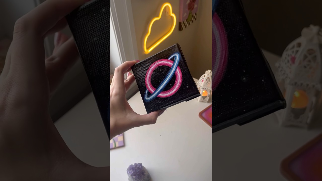 Remember the neon sign technique? ⚡️ #artidea #acrylicpaint