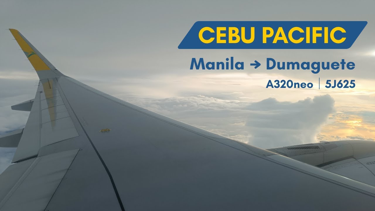 Manila to Dumaguete | A320neo flight review with Cebu Pacific | 5J625 | MNL - DGT in 4K