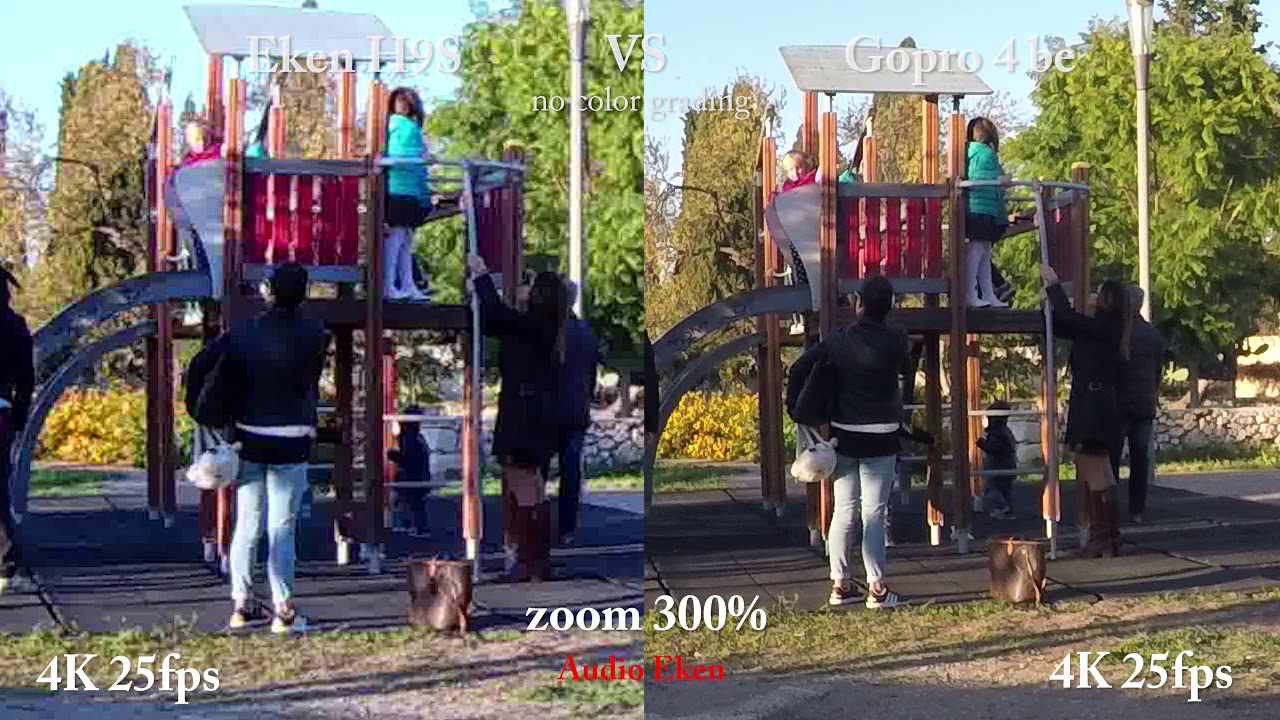 EKEN H9S vs Gopro Hero 4 Black Action POV cameras comparison 4K