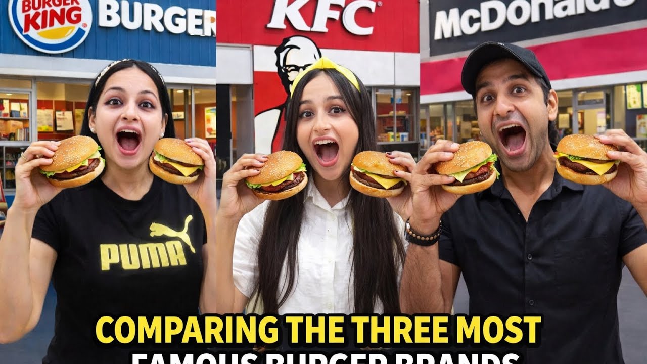 Comparing The Most Famous Burger Brands McDonalds Vs KFC Vs Burger King #mcdonalds #kfc  #burgerking