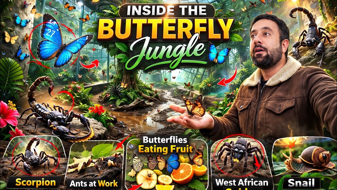 Inside the Butterfly Jungle 🦋 | Exploring a Real Insectarium with Scorpions & Giant Spiders