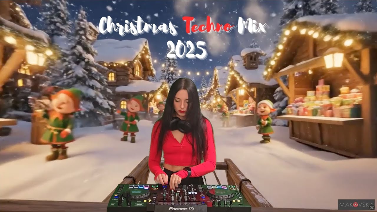 HYPNOTIC ❄️ Melodic Techno Christmas Mix 2025 (Live DJ Set) | VEO 3 Winter Visuals