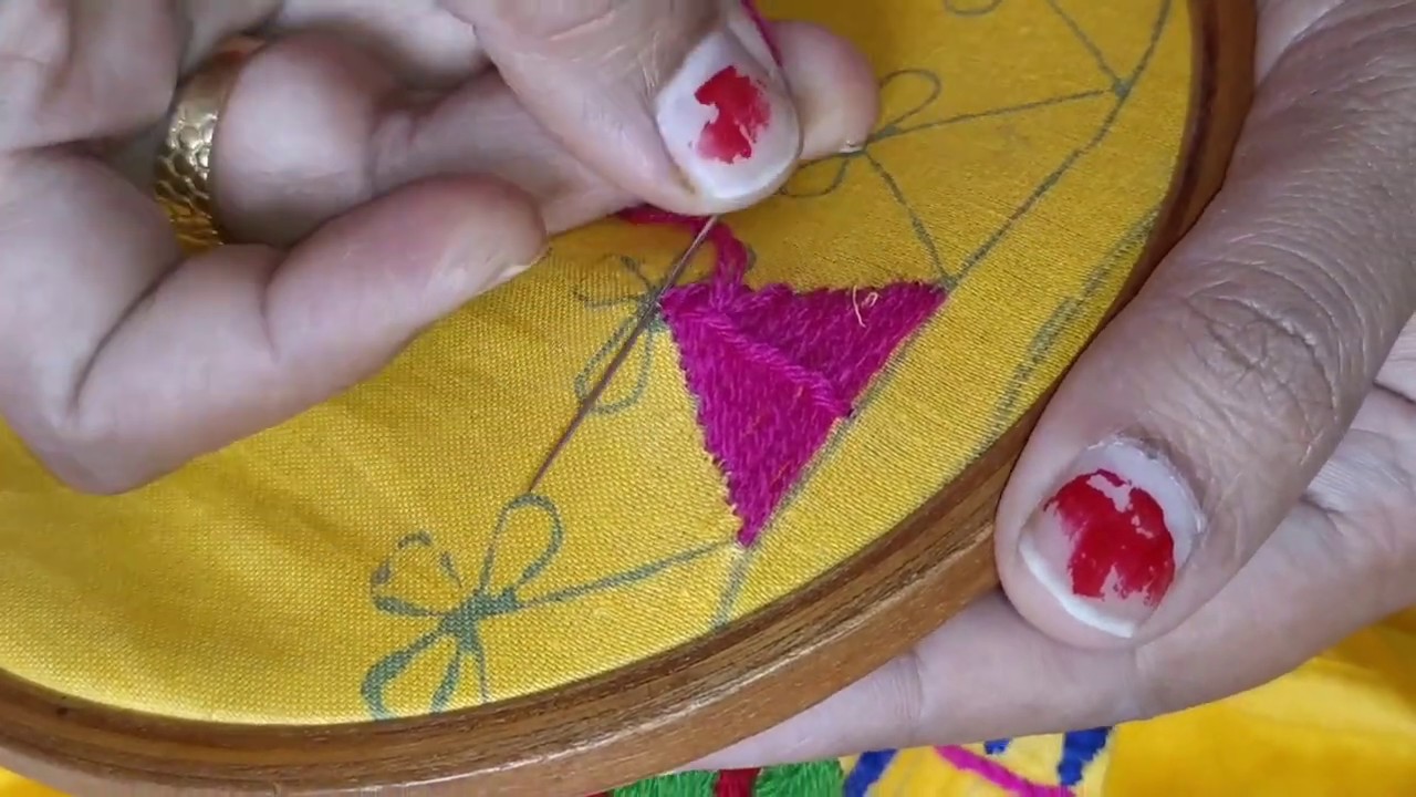 Hand embroidery design | Amazing Hand Embroidery Gamthi Work Tutorial |