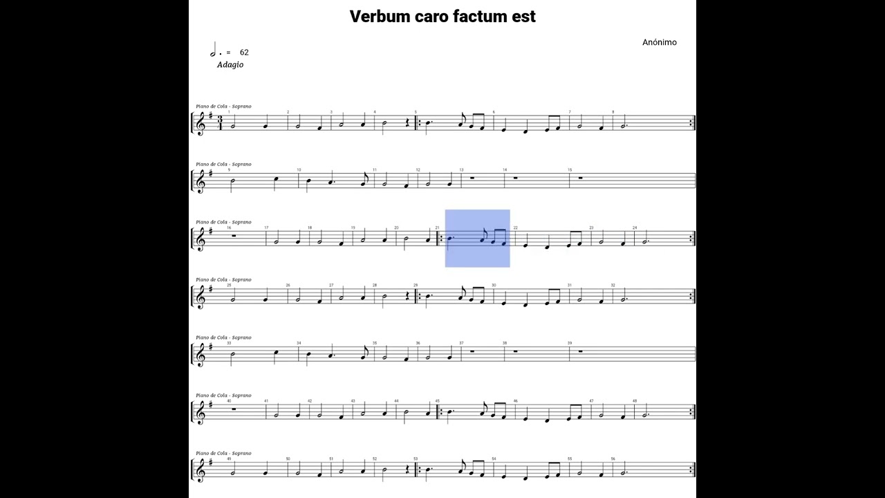 Verbum caro factum est voz Soprano 