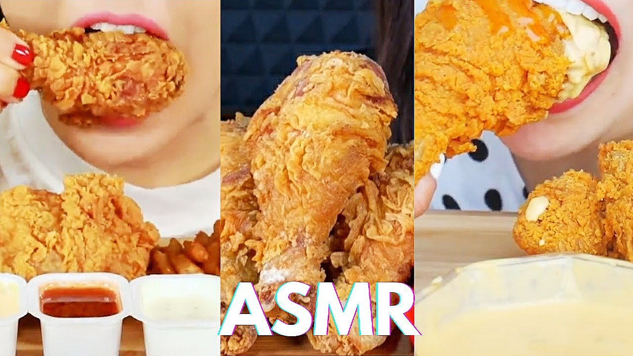 ASMR CRUNCHY FRIED CHICKEN MUKBANG | Eating Sound Compilation | Yummy Chicken Leg Piece 😍