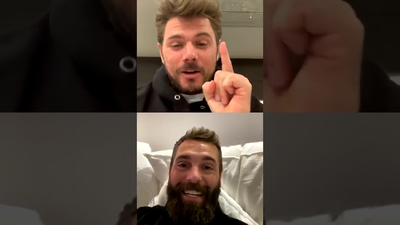 Stan Wawrinka and Benoit Paire talking on Instagram Live during quarantine 10-04-2020 (Part II)