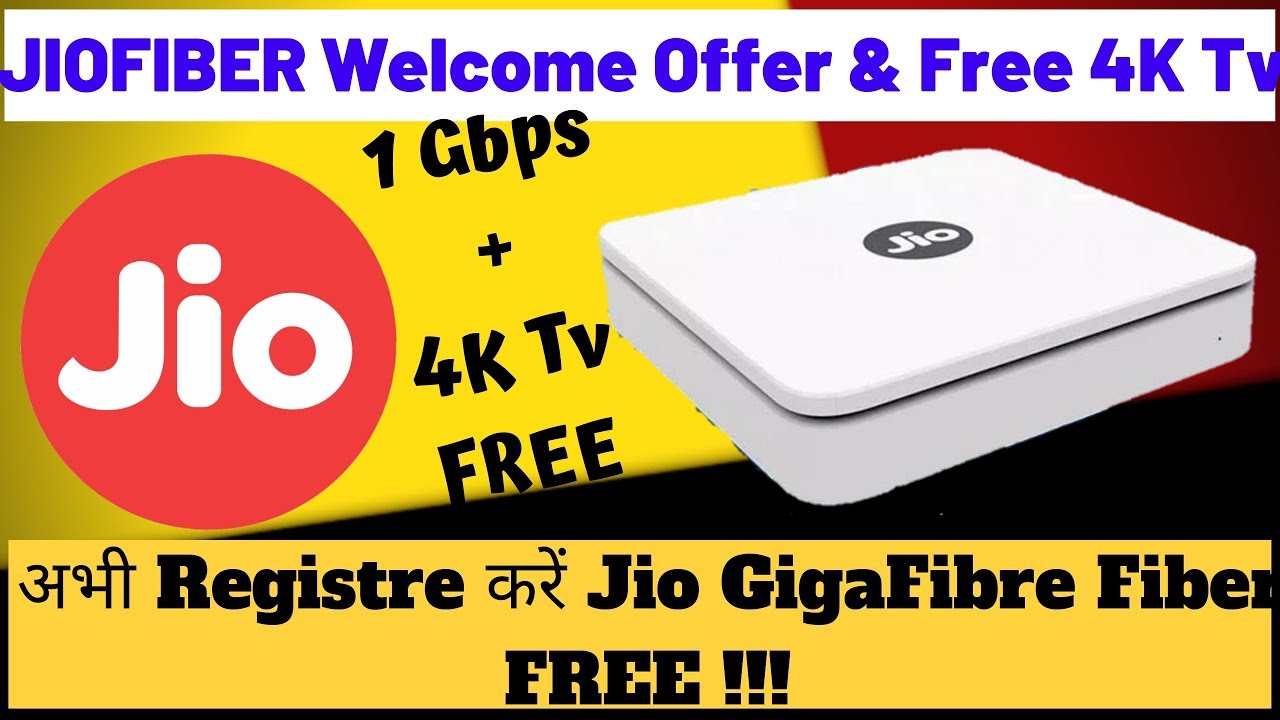 Jio GigaFiber - How To Register For Jio GigaFiber। Free 4K Tv & Set Top Box