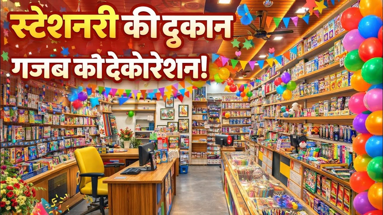 Stationery shop ki decoration esi honi chahiye. Shop furniture knowladge 