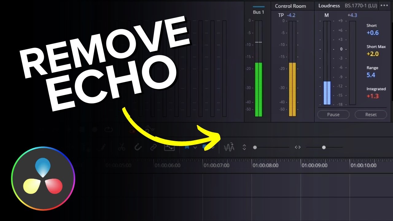Как убрать эхо в DaVinci Resolve 18