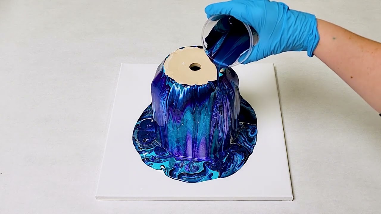 Blue Acrylic Pour Planter 2-for-1 Project
