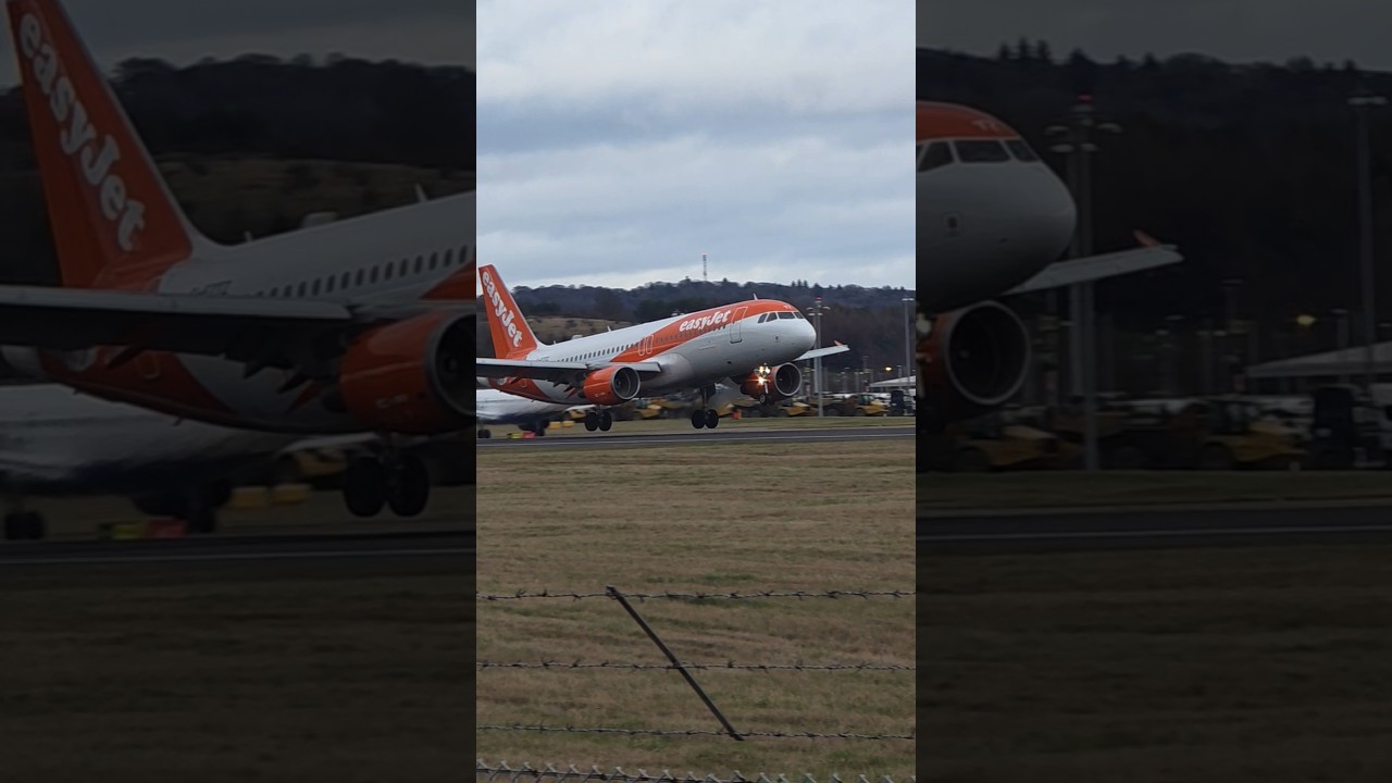 EasyJet A320 G-EZTZ BHD-EDI 16th Feb #aviation #avgeek #planespotting #airbus #landing #airport #uk